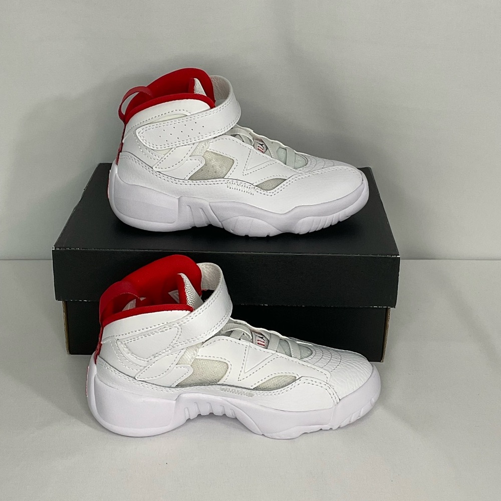 White and Red Jumpman Two Trey Sneakers - size 11c - Picture 7 of 11